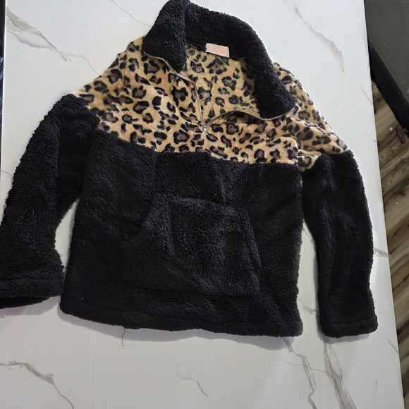 Leopard Pattern Fleece Jacket - Picture 2 of 2